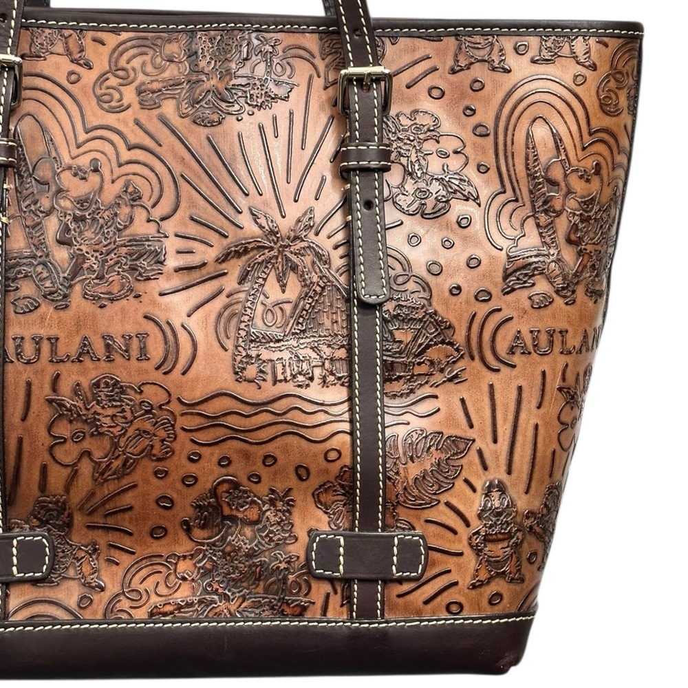 Dooney & Bourke Disney Parks Aulani Brown Leather Tote Bag - Picture 4 of 11